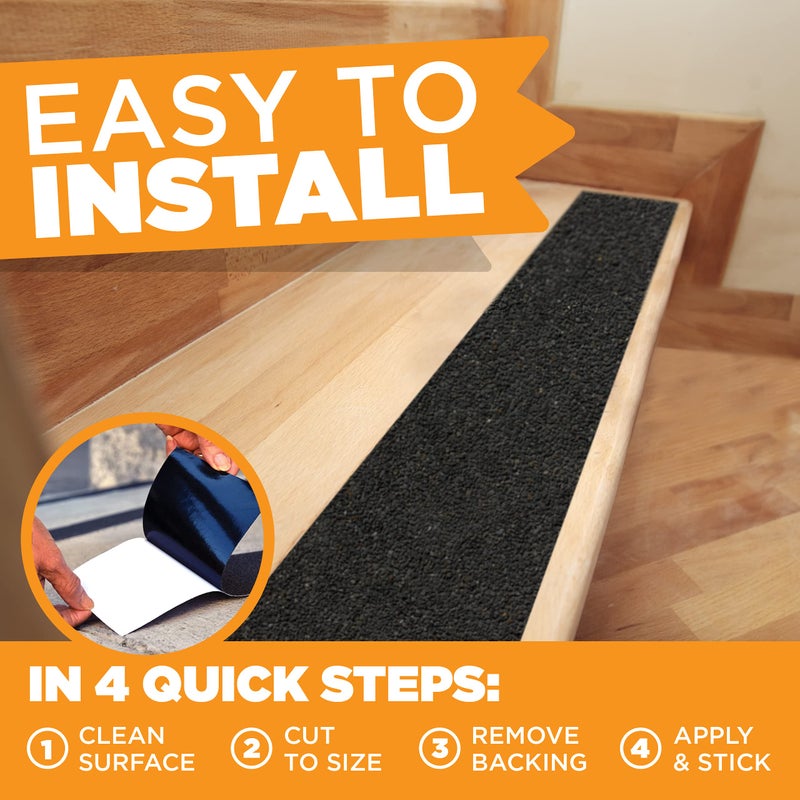 Tape King Anti-Slip Tape, 4"x30' Roll - Indoor/Outdoor Safety Traction for Stairs, Steps, Ramps, Treads - Image 3